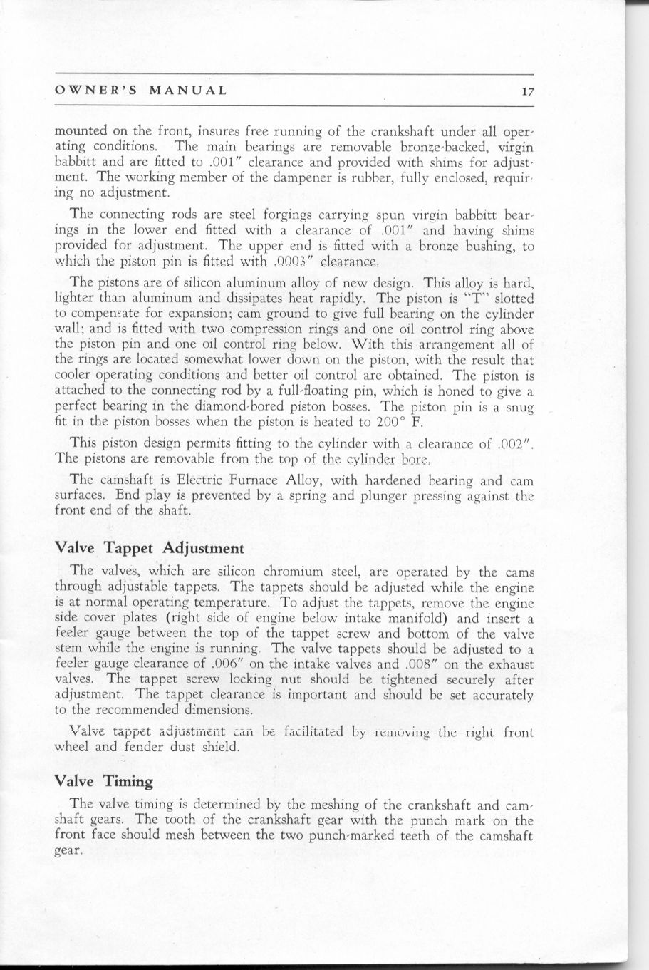 1937 Hudson Terraplane Owners Manual Page 11